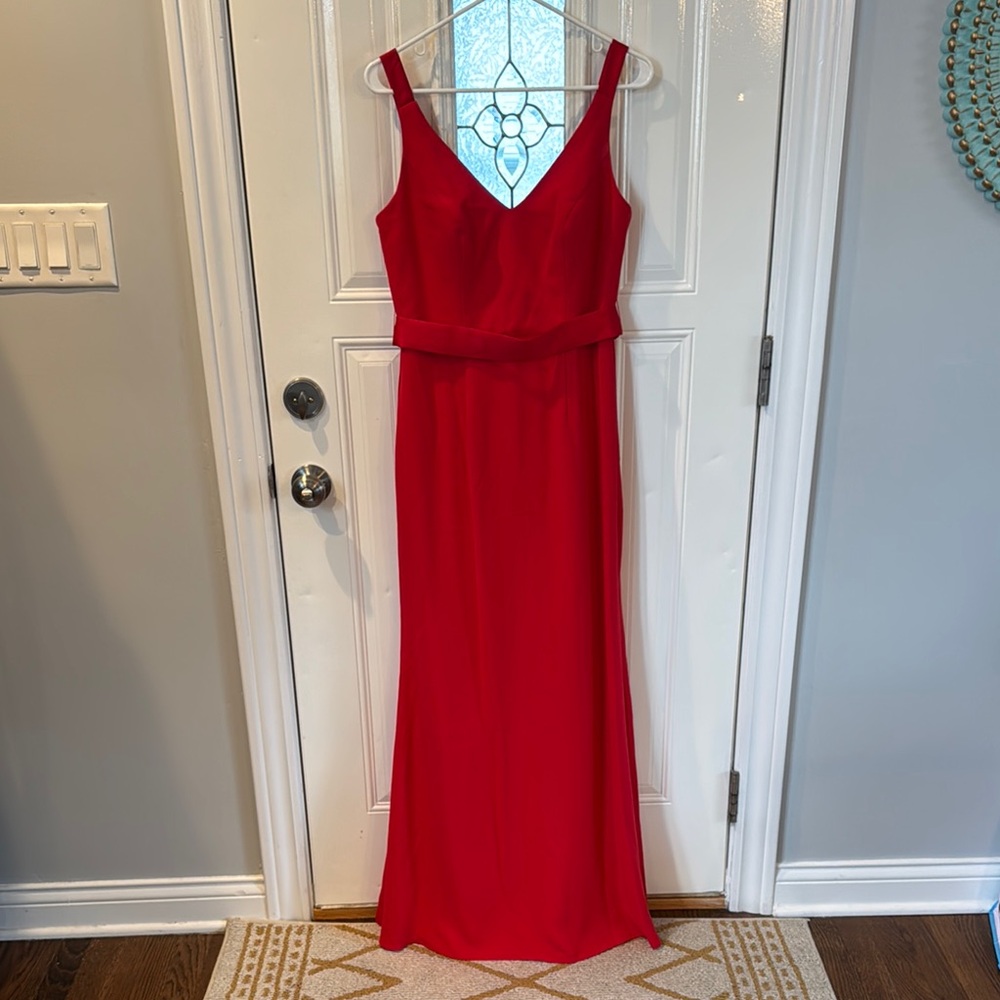 White by Vera Wang Red Sheath Cocktail Dress